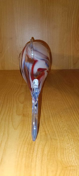 Szklana ryba figurka szkło kolorowe PRL