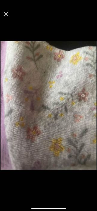 Conj.Túnica lilás/cinzenta de veludo+leggings 12/18 meses