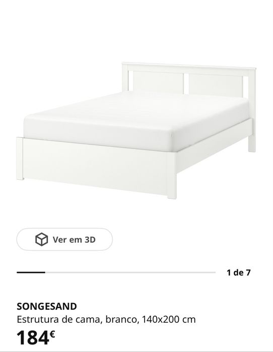 Cama casal 140x200 (danificada na lateral esquerda)