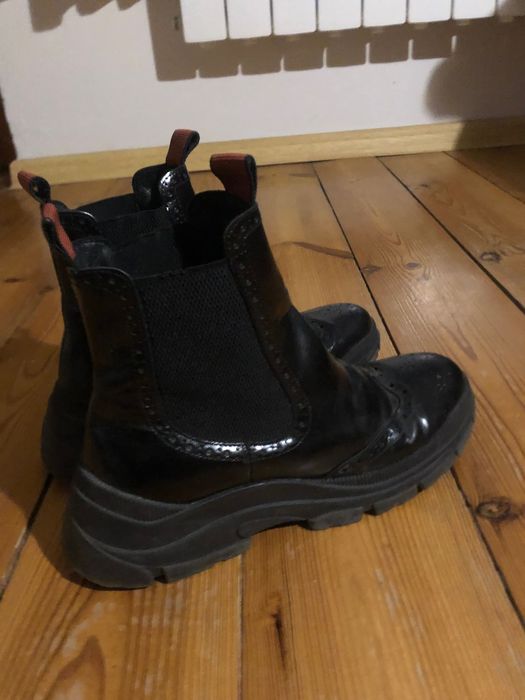 Marc O'Polo buty botki sztyblety na platformie za kostkę 39- 25,5cm