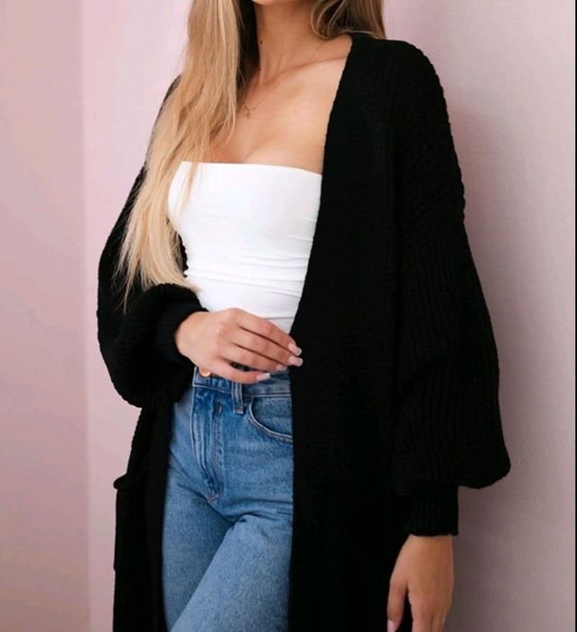 Kardigan,  długi sweter oversize