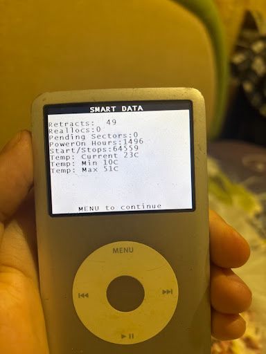 iPod Classic 6th Gen 80GB (Идеальный HDD, 0 Reallocs)