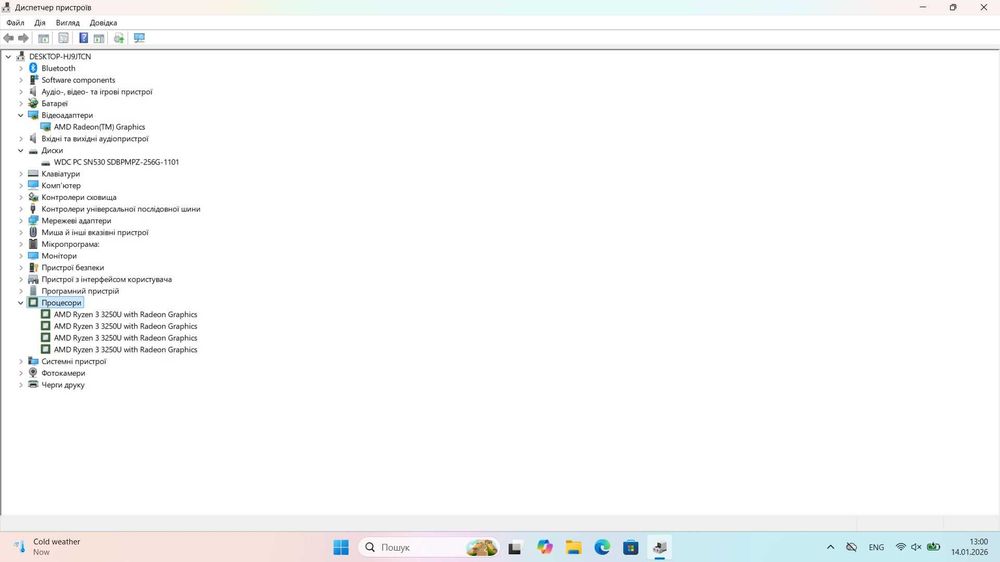 Lenovo IdeaPad 3 Ryzen 3 3250U/ RAM 12 Gb/ SSD 256 Gb/ 15,6" FHD