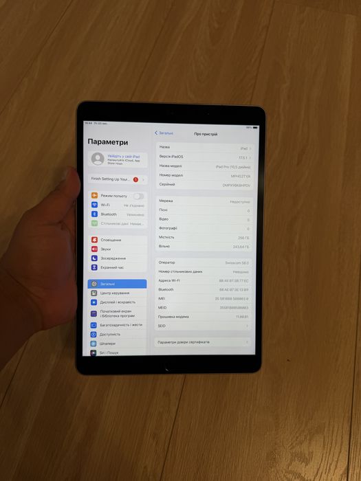 Ipad Pro  10.5 256gb Wifi +LTe