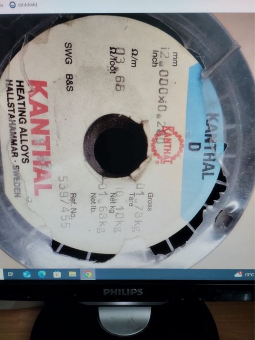 Drut oporowy -  Taśma KANTAL Orginalna NOWA 2mmx0,2mm