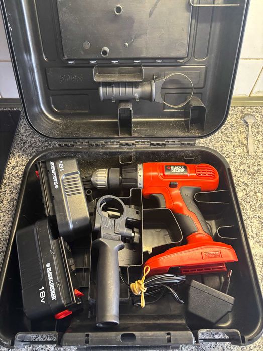 Berbequim a bateria BLACK&DECKER 18V avariado.