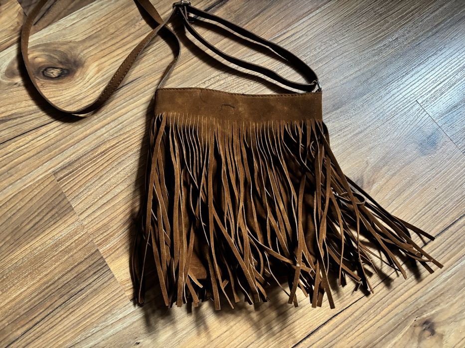 Torebka z frędzlami,brązowa torebka