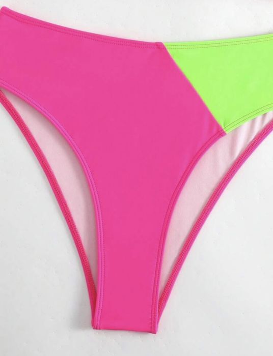 Bikini s wysoki stan nowe różowe strój kąpielowy