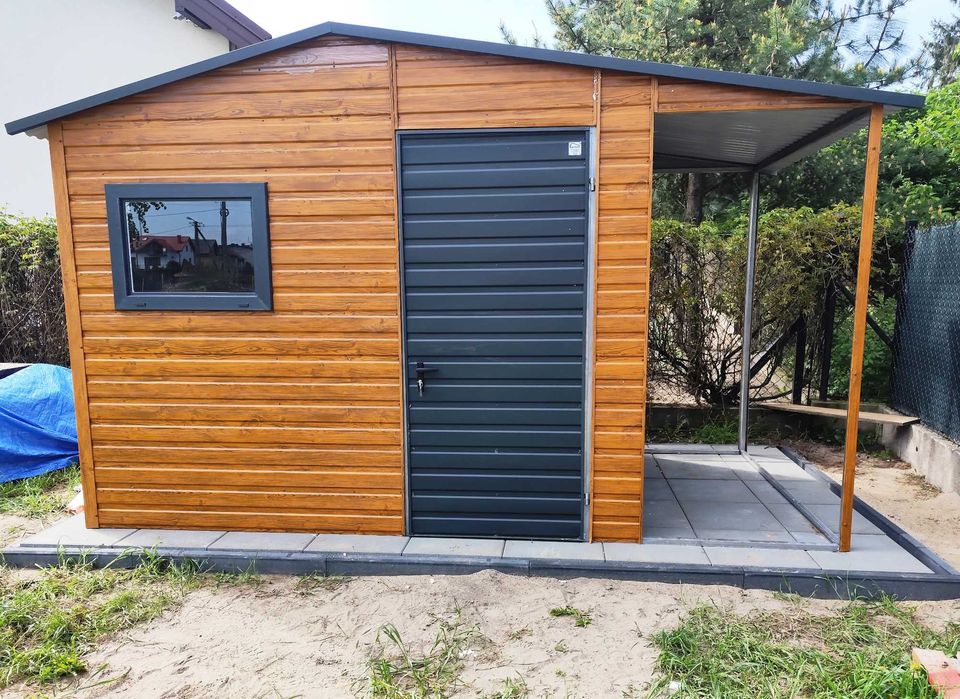 Domek Narzędziowy z Wiatką w cenie HIT + OKNO