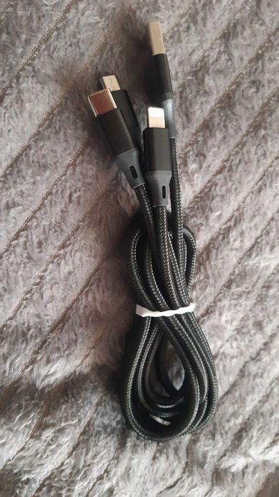 Мультикабель для зарядки. 6А,  1.2м. Зарядный шнур. Кабель.