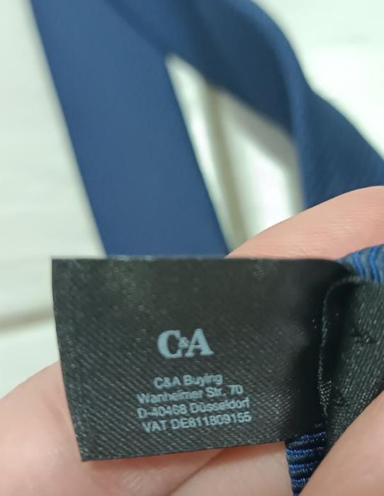 Галстук краватка C&A темно синій у смужку