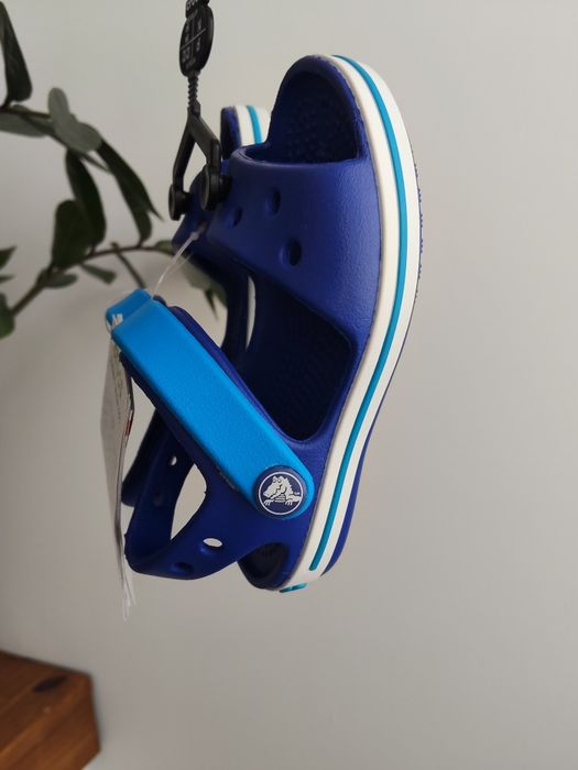 Sandałki crocs 22 niebieskie chłopiec