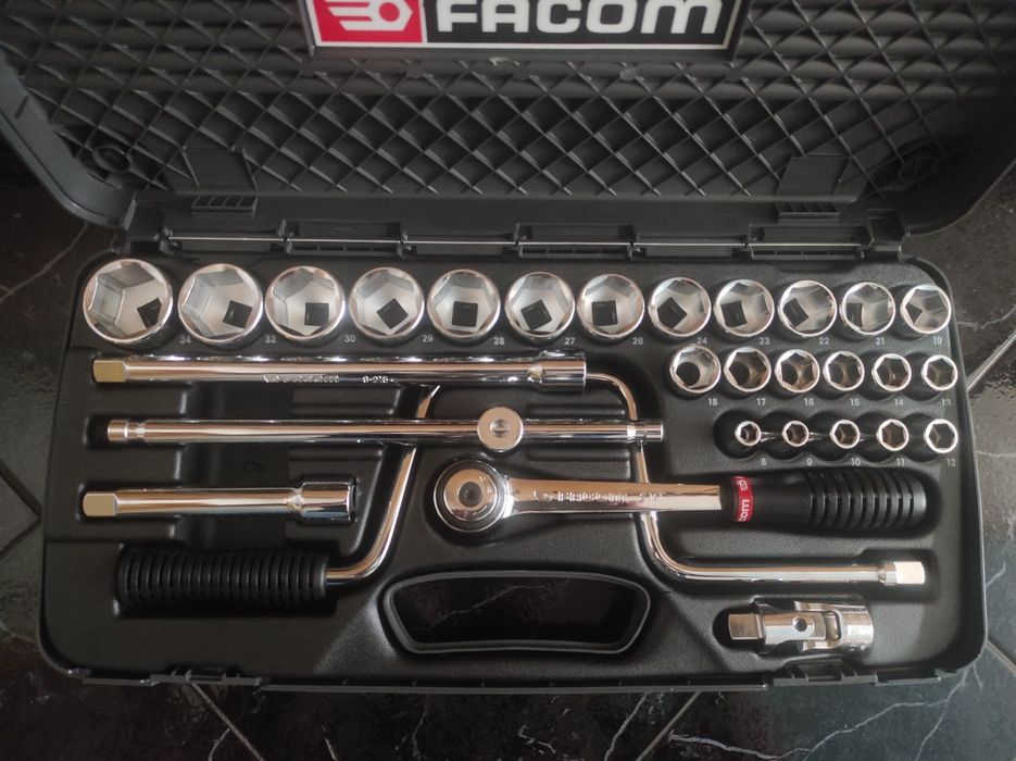 Jogo de chaves de caixa MBox Facom  S.441AP 1/2 Polegadas Novo