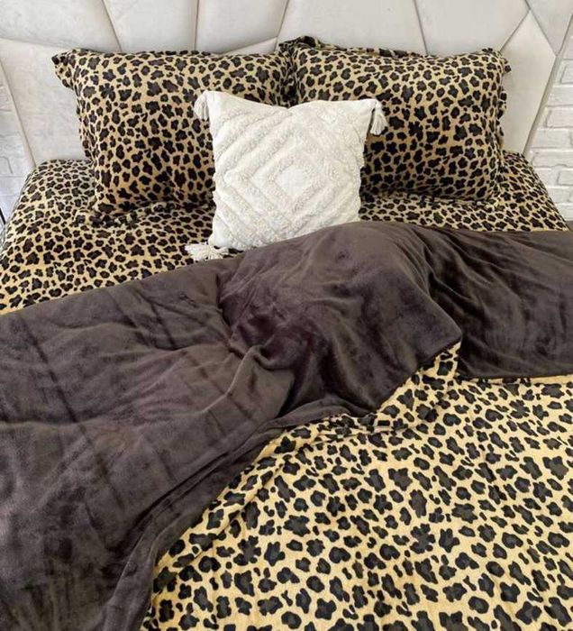 Теплі плюшеві комплекти постільної білизни євро (мікрофібра)