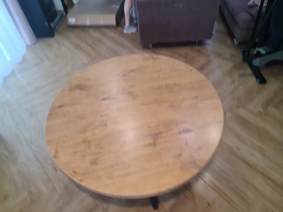 Stół okrągły 120 cm średnica , gruby blat