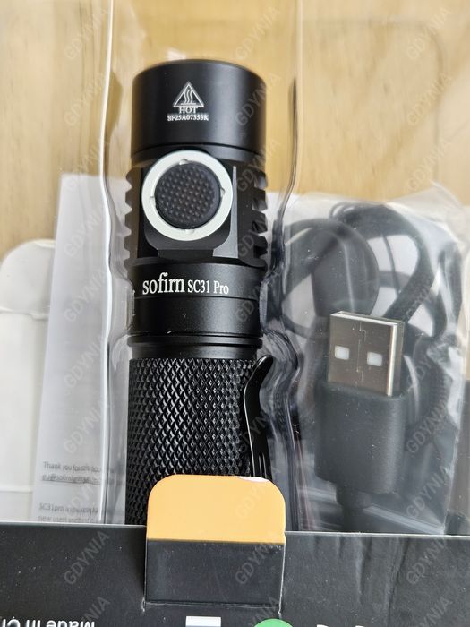 Nowa latarka Sofirn SC31 Pro Black (bez akumulatora) – 2000 lm, Anduril