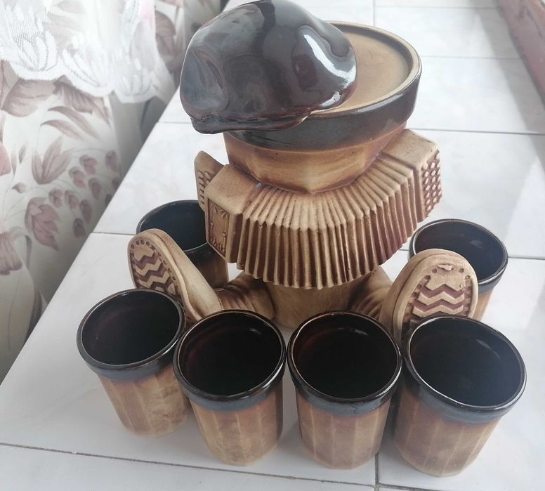 Штоф\Графин Гриб и Рюмка(6шт)(1.2л)