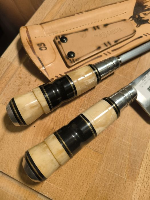 Kit churrasco faca e chaira artesanal