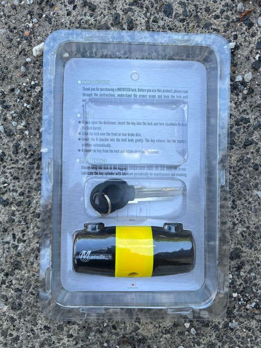 Протиугінний противоугонный MotoTech Yellow навісний MT 610 Замок LOCK