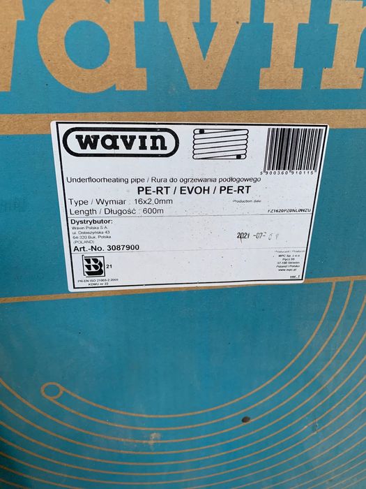 Rura Wavin ogrzewanie podłogowe.