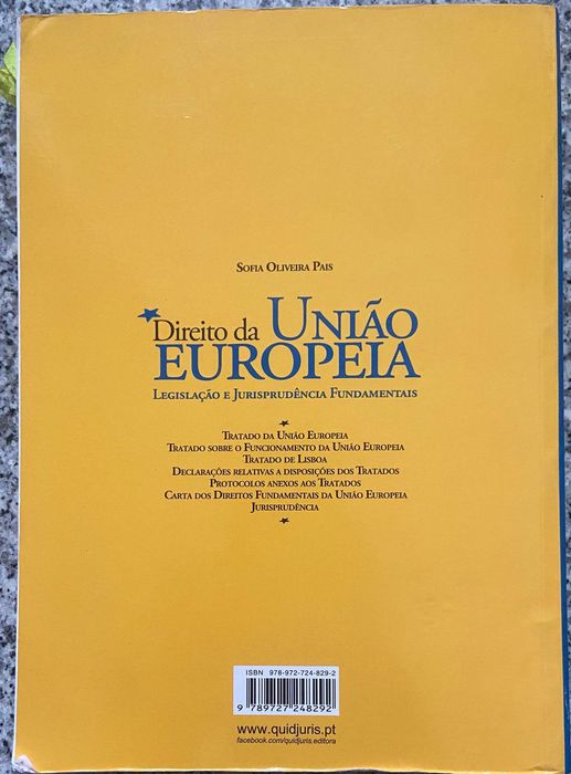 Livro Direito Da Uniao Europeia