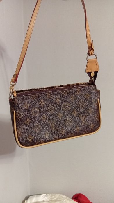 Сумка Louis Vuitton луі вітон багет на плече кожа монограмма