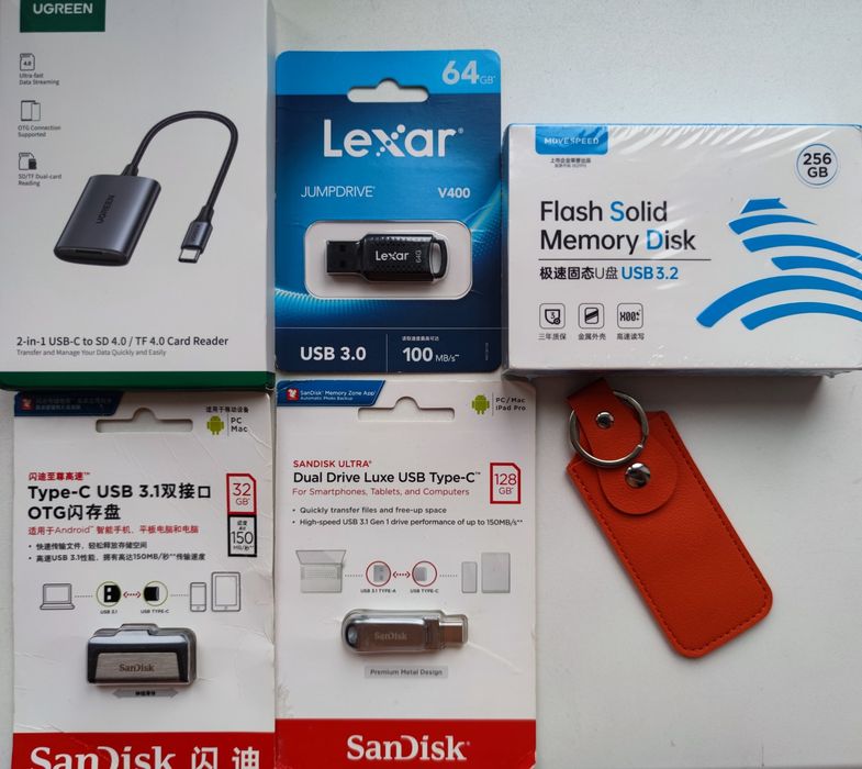 карти SanDisk Extreme 128Gb Lexar usb3 CardReader Ugreen UHS-ll 256Gb