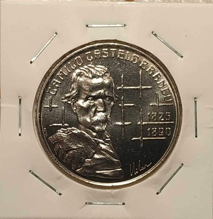 Portugal - moeda comemorativa de 100 escudos de 1990 Camilo