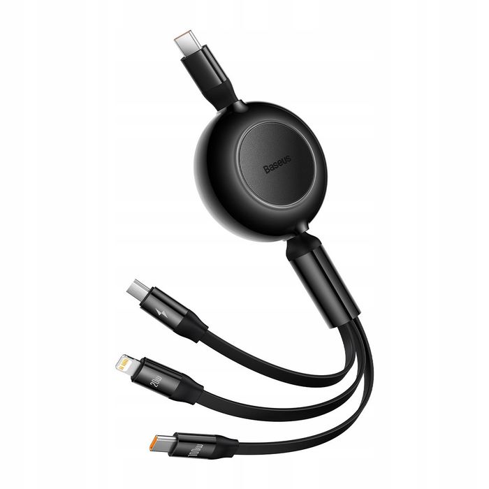 Baseus Kabel Zwijany 3W1 Usb - Micro Usb Do Lightning + Usb-C 1,1M