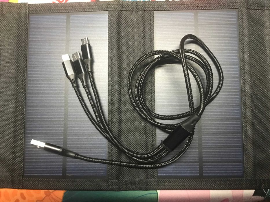 Портативна складна сонячна панель (Power Bank) 5V USB 60W