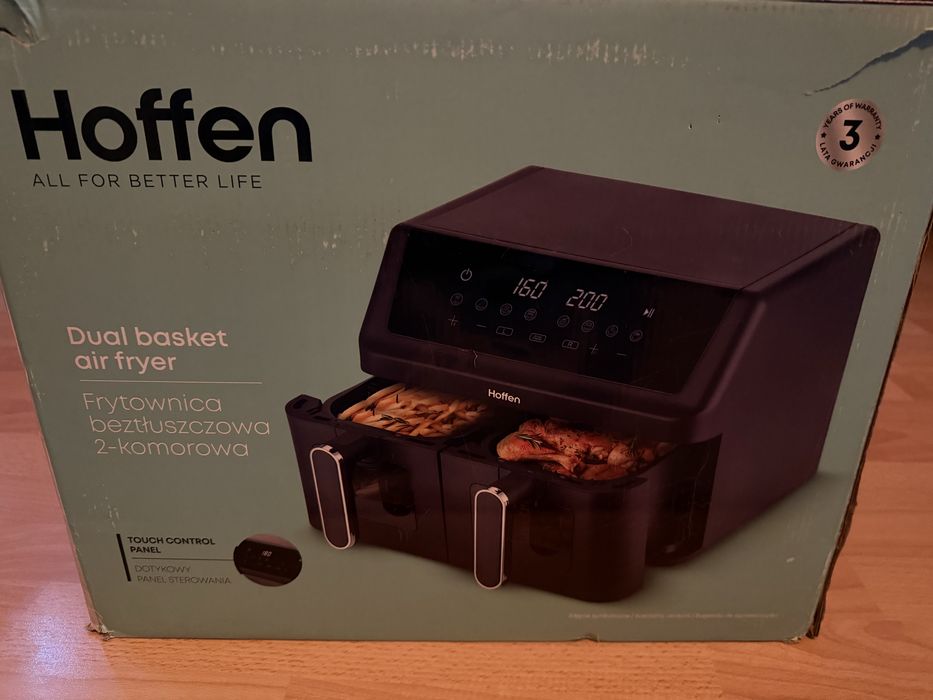 Nowa Frytkownica beztłuszczowa Hoffen dwukomorowa