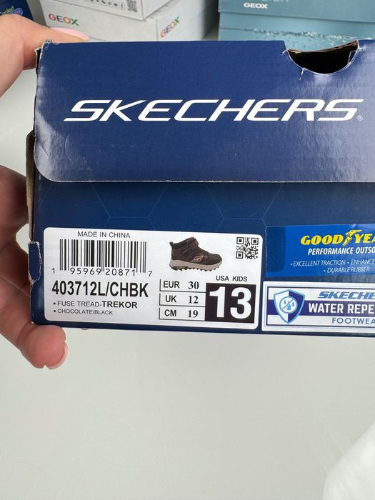 Детские ботинки на липучках Skechers Fuse Tread 27/30/31/32/33р