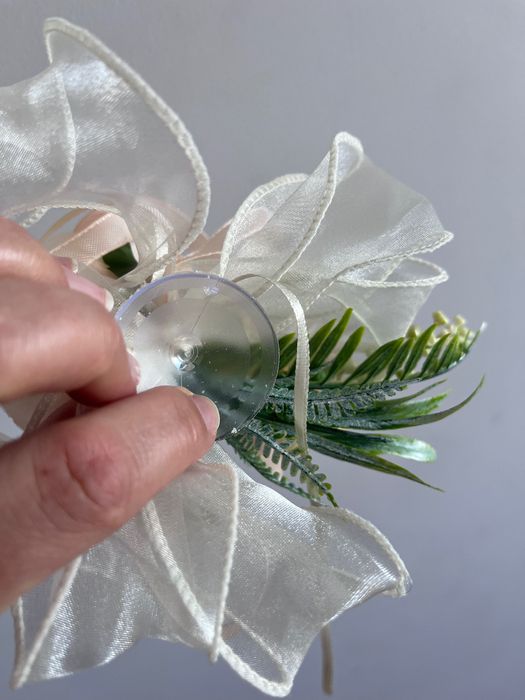 Dekoracja auta do ślubu kwiaty ozdoba na auto ślubne