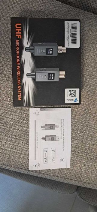 UHF бездротовий XLR адаптер передавач+приймач для мікрофона Boeska (MTU002) USB зарядка, 30 м дальність