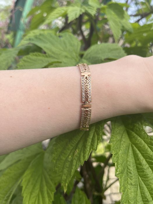 Золотой массивный браслет золото 585