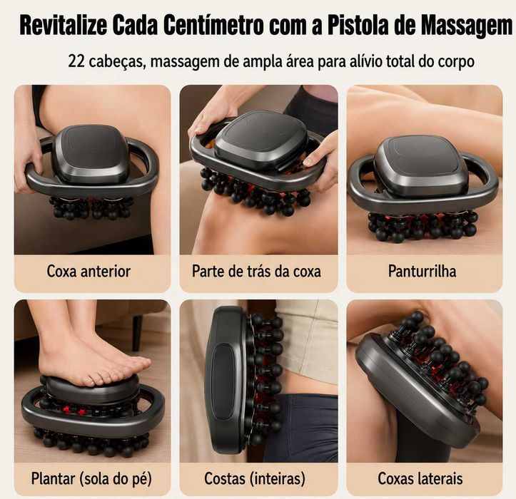 Massajador Elétrico Profissional - 22 Cabeças – NOVO