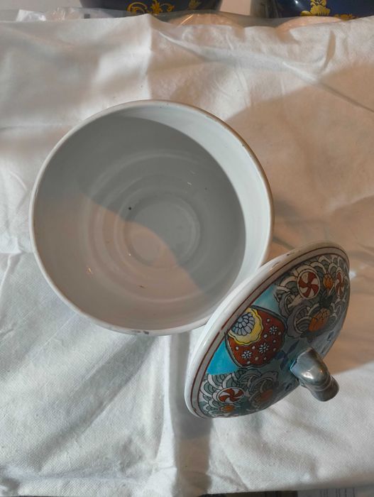 1 vaso de porcelana médio azul claro