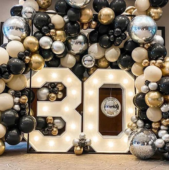 Números e Letras Gigantes Luminosas para festas e decoração