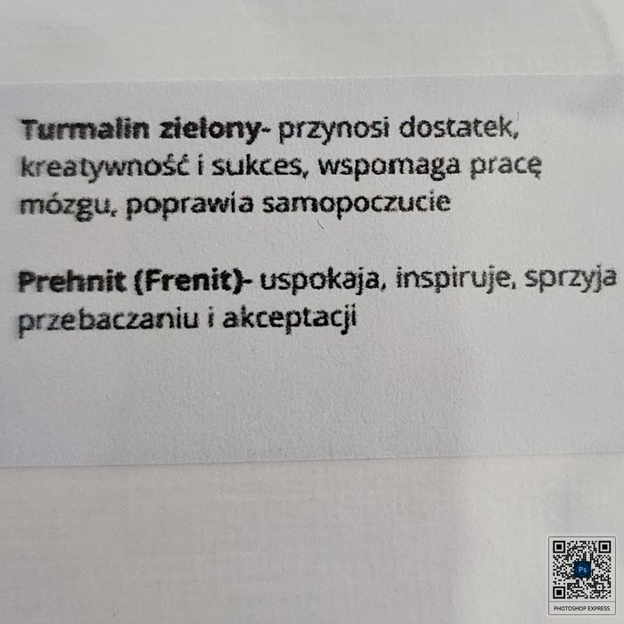 Bransoletka z turmalinu i frenitu