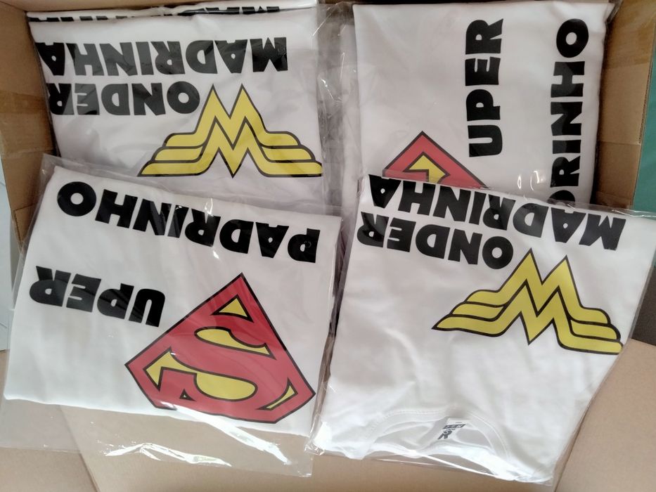 T-shirts padrinho e madrinha