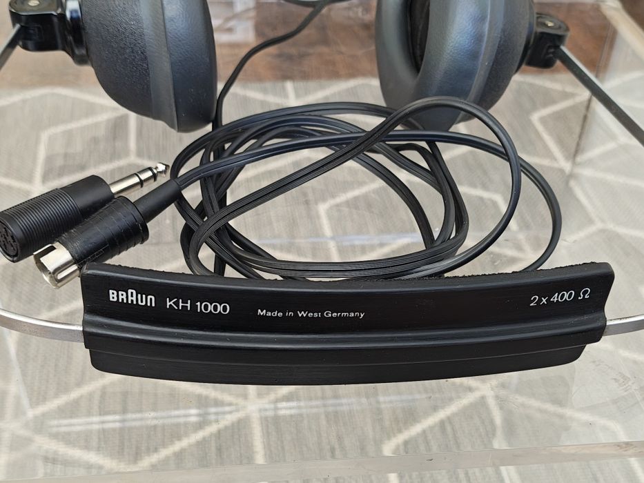 Zabytkowe słuchawki Braun KH 1000 2x400 Ohm 67r jaknowe.VINTAGE