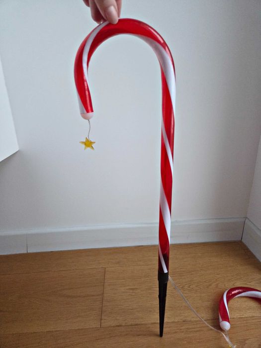 Zestaw 22 solarnych lampek w kształcie laski cukrowej