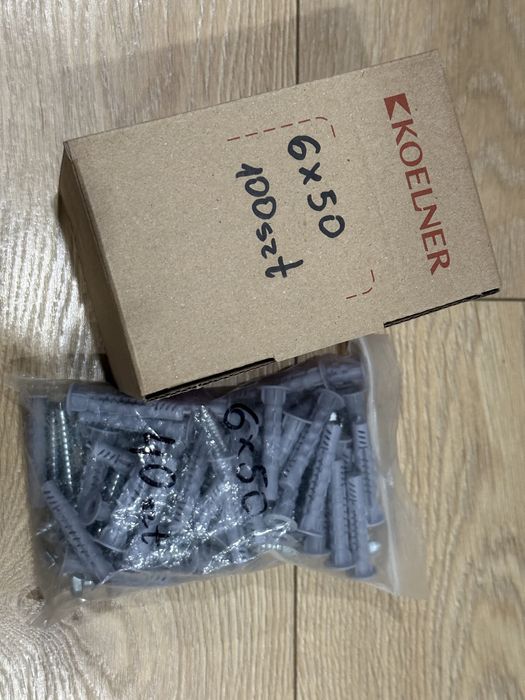 Wkręty 6X50 na klucz 140 szt