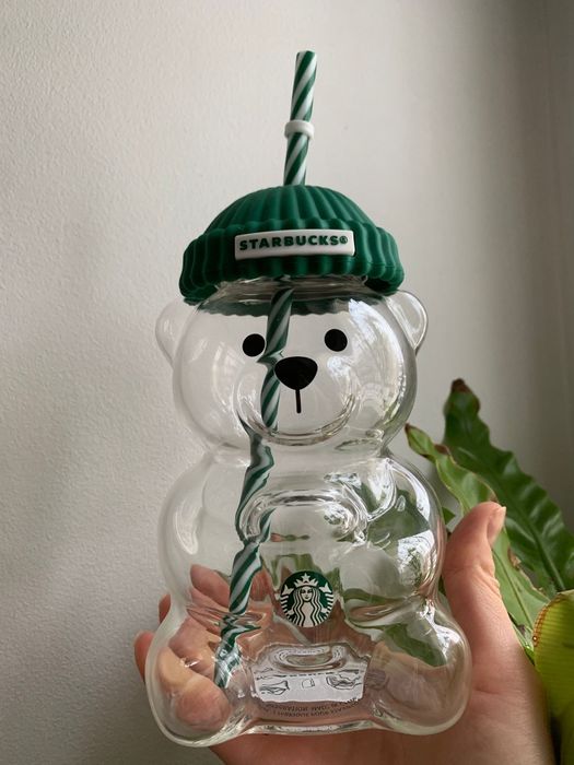 Szklanka kubek miś ze Starbucksa Starbucks Glass Bearista Cold Cup