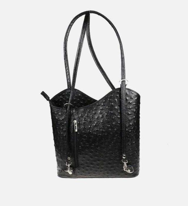 Новая сумочка-рюкзак с рисунком страуса genuine italian leather
