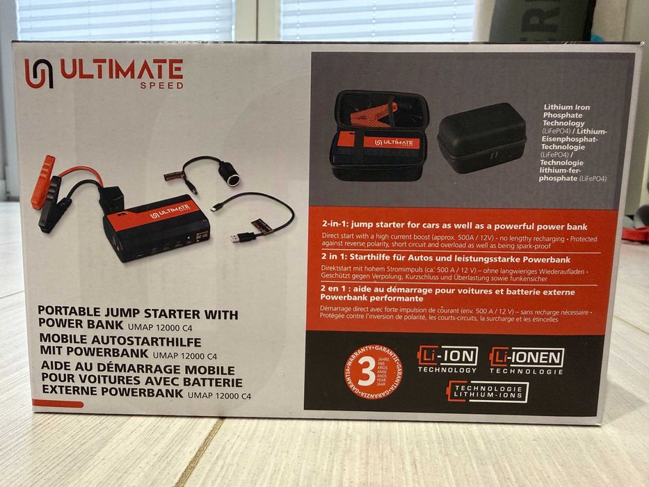 ULTIMATE SPEED urządzenie rozruchowe jump starter UMAP 12000 C4 NOWE