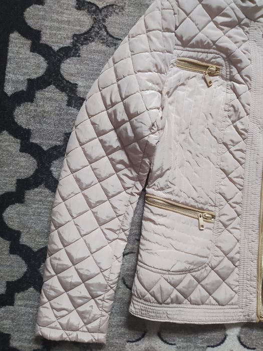 Kurtka wiosenna pikowana beżowa z kieszeniami Metrofive