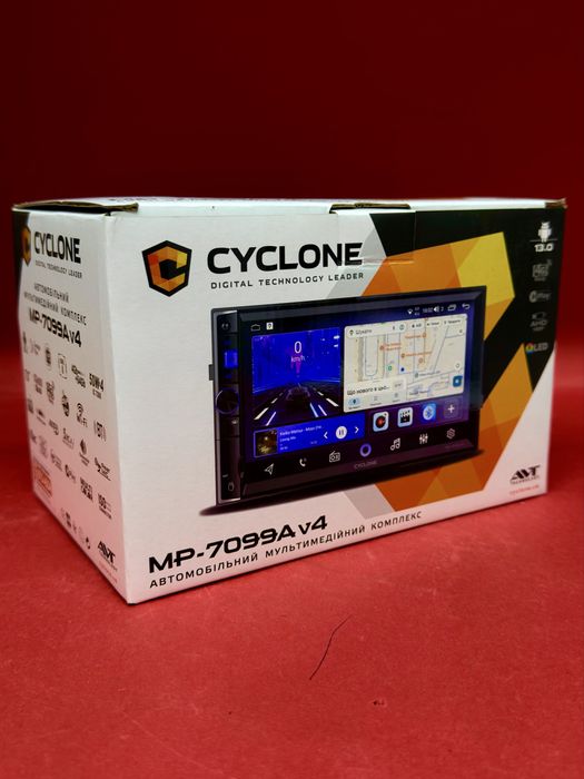 Автомагнітола Cyclone MP-7099A V4 4/64 Android 14 DSP CarPlay