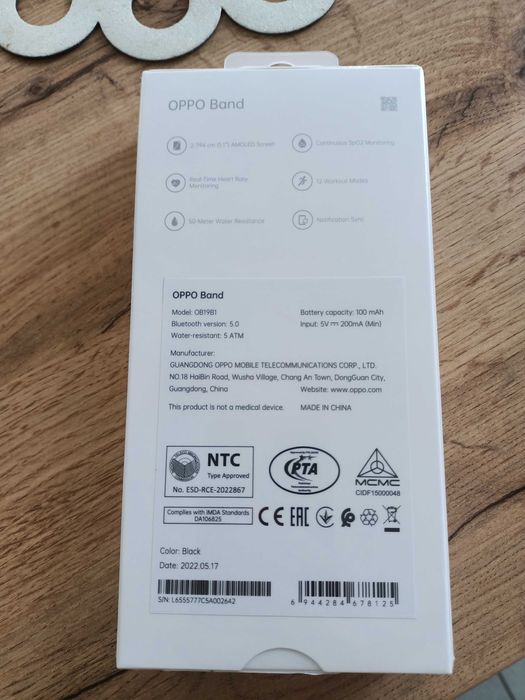 Nowy Smartband OPPO Band Czarny