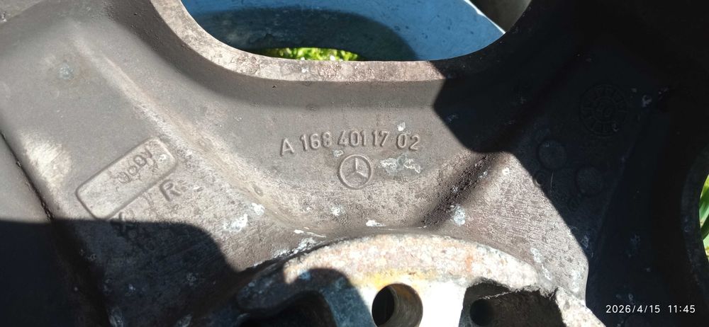 4 koła alufelgi  Mercedes R15 + koło zapasowe